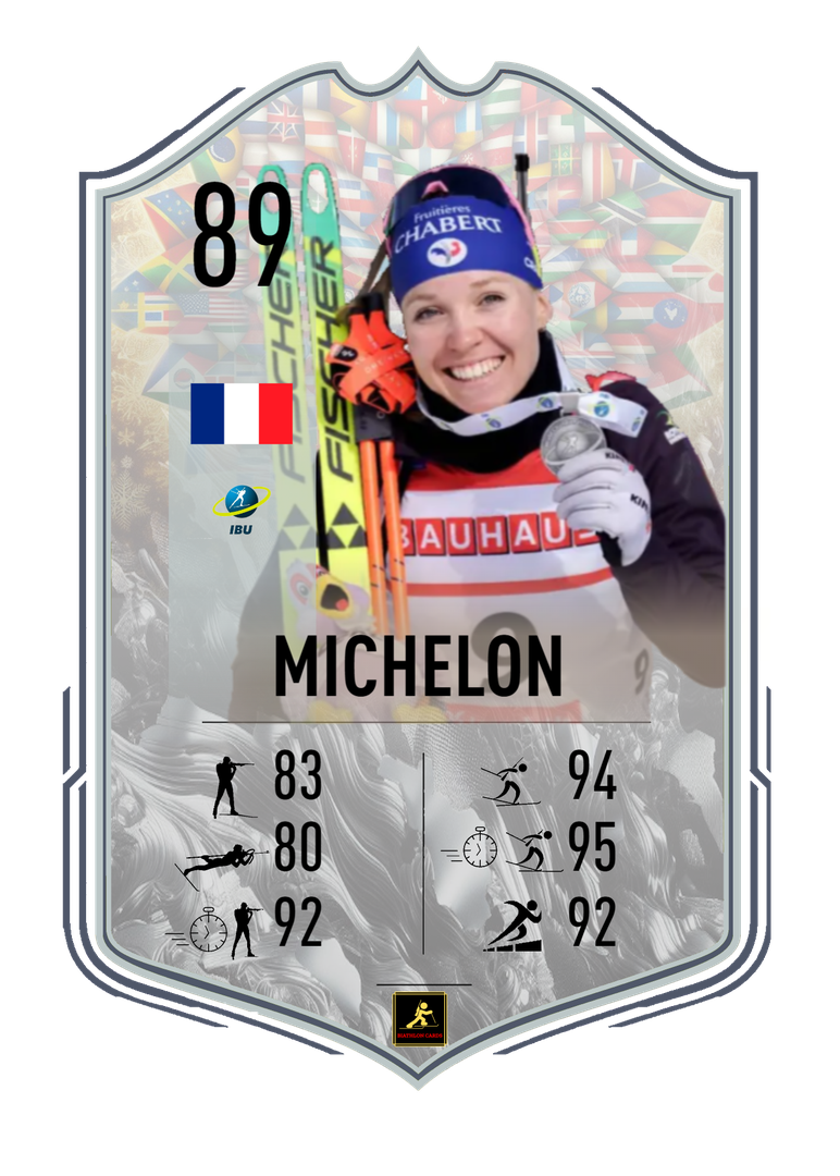 Océane Michelon - Lenzerheide 2025 World Championships Star - Women Relay World Champion - Mass Start Runner-up - Biathlon Cards